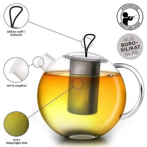 Ein Bild von Creano Glas Teekanne 