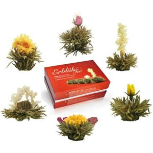 Ein Bild von Creano Tee Blumen Geschenkset "Weisser Tee", in der Kategorie Tee Rosen (Bloomings) Tee Geschenk