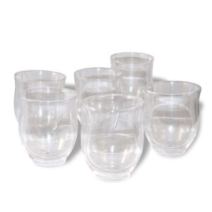 Ein Bild von Doppelwandiger Becher aus Glas 0.28l "Epsilon" - Set a 6 Stück, in der Kategorie Teetassen und Gläser