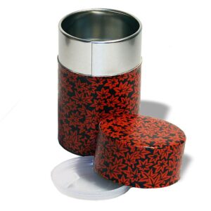Ein Bild von Dose 150g rot - momiji, in der Kategorie Teedosen