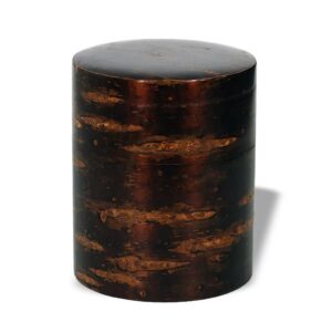 Ein Bild von Dose 200g mit Furnier aus der Rinde des Kirschbaumes, in der Kategorie Teedosen