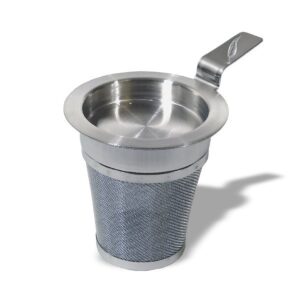 Ein Bild von Edelstahlfilter mit Abtropftablett, in der Kategorie Teesiebe und Teefilter