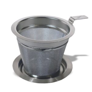 Ein Bild von Edelstahlfilter mit Abtropftablett, in der Kategorie Teesiebe und Teefilter