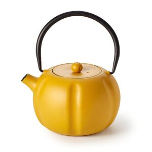 Ein Bild von Eisengusskanne 0.7l - Kaiwen - Gelb-Schwarz, in der Kategorie Teekannen und Teesets