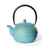 Ein Bild von Eisengusskanne 0.8l - Beijing - Türkis-Gold, in der Kategorie Teekannen und Teesets