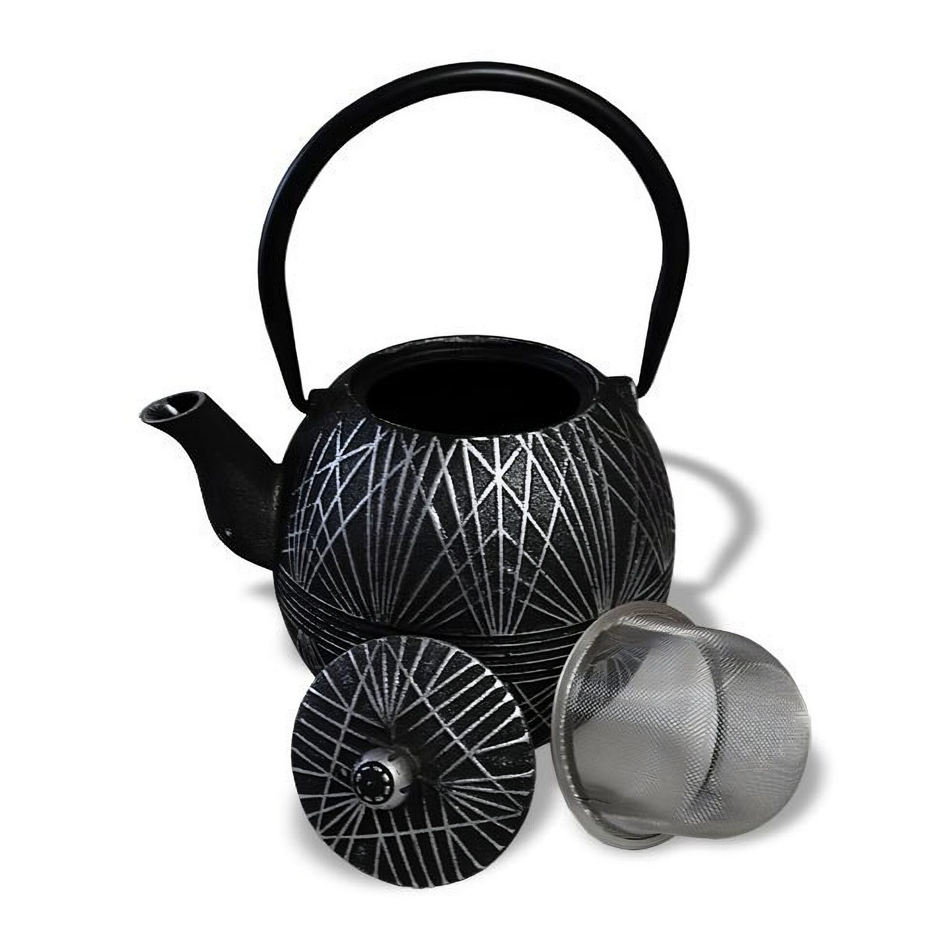 Ein Bild von Eisengusskanne "Datong" 0.85l - Schwarz, in der Kategorie Teekannen und Teesets Teekannen mit Sieb Kaufen Teekannen aus Gusseisen kaufen