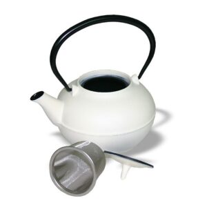 Ein Bild von Eisengusskanne Japan - Weiss (0.8 l), in der Kategorie Teekannen und Teesets Teekannen mit Sieb Kaufen Teekannen aus Gusseisen kaufen