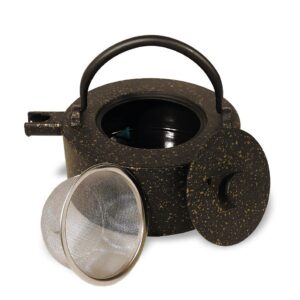 Ein Bild von Eisengusskanne Tawa - 0.5l - Schwarz / Gold, in der Kategorie Teekannen und Teesets Teekannen aus Gusseisen kaufen