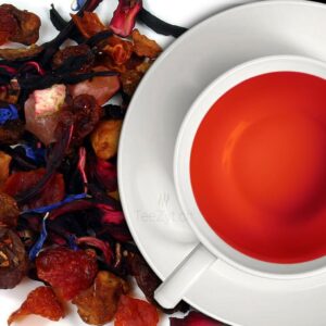 Ein Bild von Früchtetee "Fröhliche Früchte" Jackfruitaroma und Hagebutten, in der Kategorie Früchtetee Tee