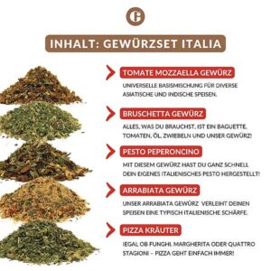 Ein Bild von Gewürzset Italia, in der Kategorie Kräuter und Gewürze