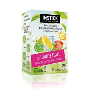 Ein Bild von Instick - Grüner Eistee Kaktusfeige & Zitrone (Grüntee-Extrakt) - 12 x 2.5g, in der Kategorie Nahrungsmittel