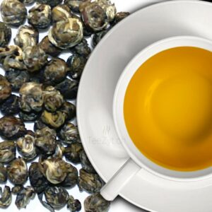 Ein Bild von China Jasmin Tee "Dragon Phoenix Pearl" Bio, in der Kategorie Grün Tee pur Bio Tee Gunpowder Tee Jasmintee Chinesischer Grüntee