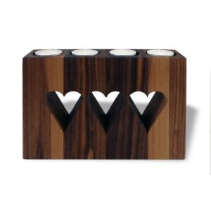 Ein Bild von Kerzenständer mit Herz für vier Teelichter, in der Kategorie Kerzen