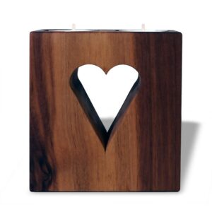 Ein Bild von Kerzenständer mit Herz für zwei Teelichter, in der Kategorie Kerzen