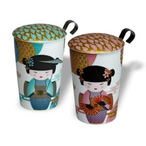 Ein Bild von Kräutertasse "New Little Geisha" mit Goldauflage - 2 Stück - 2-fach sortiert von TEAEVE, in der Kategorie Teetassen und Gläser