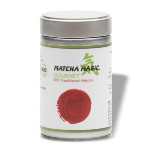 Ein Bild von MATCHA MAGIC - Matcha X - GOURMET - Traditional Quality Bio - 80g, in der Kategorie Grün Tee pur Matcha Tee Bio Tee