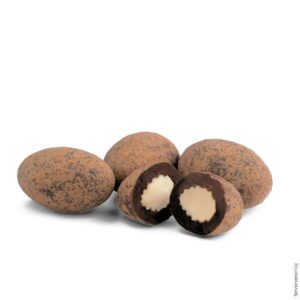 Ein Bild von Mandeln in dunkler Schokolade, in der Kategorie Nahrungsmittel