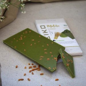 Ein Bild von Matcha Classic Genmai - weisse Schokolade mit Grüntee und Röstreis 70g, in der Kategorie Nahrungsmittel Tee Geschenk