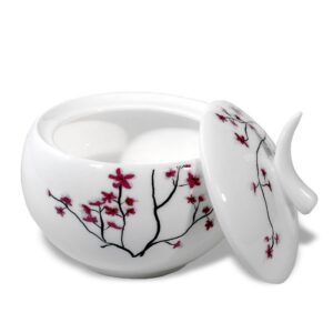 Ein Bild von Milchkännchen und Zuckertopf mit Tablett