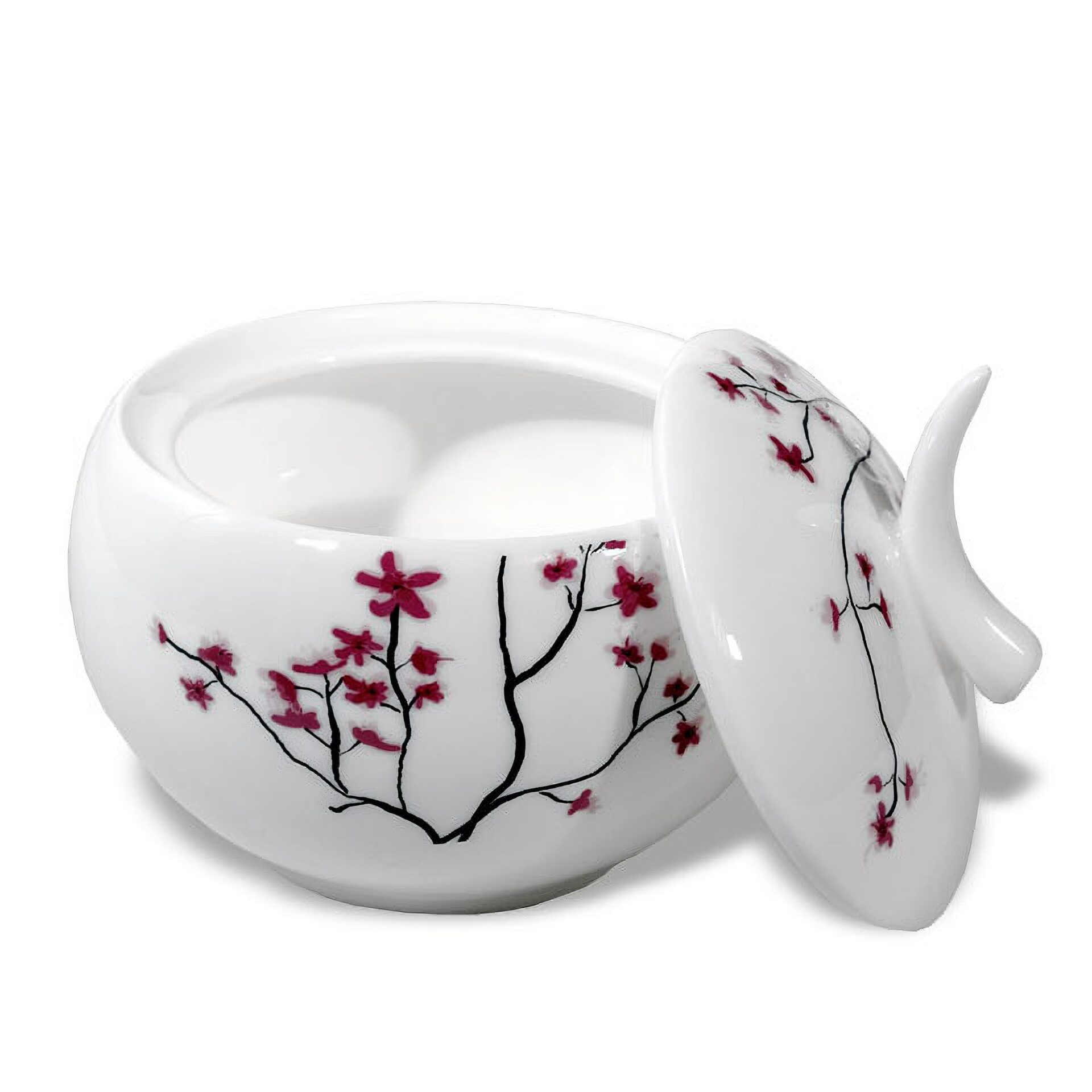 Ein Bild von Milchkännchen und Zuckertopf mit Tablett "Cherry Blossom", in der Kategorie Teezubehör Teekannen und Teesets