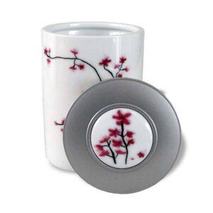Ein Bild von Porzellandose rund - cherry blossom -, in der Kategorie Teedosen
