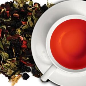 Ein Bild von Früchtetee "Red Hemp Berry" mit Schweizer Hanf, in der Kategorie Früchtetee Tee