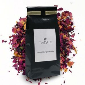 Ein Bild von Rosenblüten geschnitten, in der Kategorie Kräutertee und Gewürztee Tee Monokräuter Tee zur Entspannung Tee für den Magen