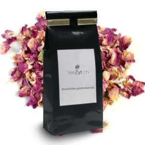 Ein Bild von Rosenblüten geschnitten Bio, in der Kategorie Kräutertee und Gewürztee Bio Tee Monokräuter