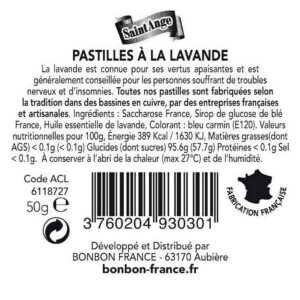 Ein Bild von Saint-Ange Pastillen - Lavendel, in der Kategorie Nahrungsmittel