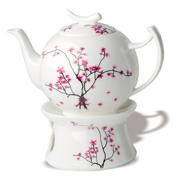 Ein Bild von Stövchen "Cherry Blossom" für 0.4l Kanne, in der Kategorie Teekannen und Teesets Rechaud und Untersetzer