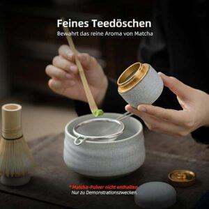 Ein Bild von TEANAGOO Keramik-Matcha-Tee-Behälter - Elfenbeinweiss, in der Kategorie Teedosen