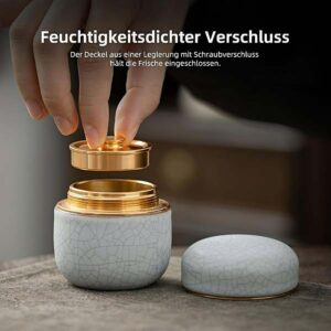 Ein Bild von TEANAGOO Keramik-Matcha-Tee-Behälter - Elfenbeinweiss, in der Kategorie Teedosen