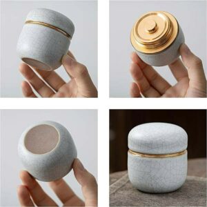 Ein Bild von TEANAGOO Keramik-Matcha-Tee-Behälter - Elfenbeinweiss, in der Kategorie Teedosen