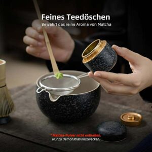 Ein Bild von TEANAGOO Keramik-Matcha-Tee-Behälter - Grau, in der Kategorie Teedosen
