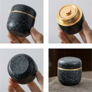 Ein Bild von TEANAGOO Keramik-Matcha-Tee-Behälter - Grau, in der Kategorie Teedosen