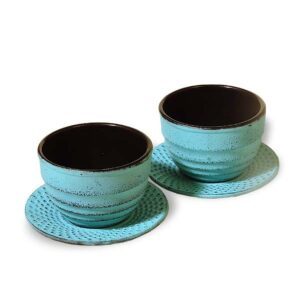 Ein Bild von Teacup Eisenguss 0.12l  - Türkis - Set a 2 Stück, in der Kategorie Teetassen und Gläser