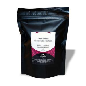 Ein Bild von Früchtetee "Thé d"Amour" - im Pyramidenbeutel, in der Kategorie Früchtetee Tee