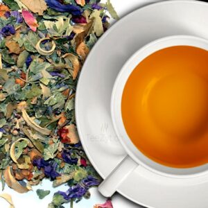 Ein Bild von Kräutertee "Toskana" mit Apfel, Linden und Melisse, in der Kategorie Kräutertee und Gewürztee Tee