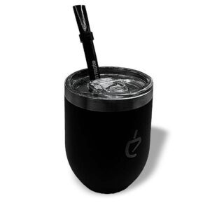 Ein Bild von Yerba Mate Teeset TERMOLID von Un Mate - Schwarz, in der Kategorie Teezubehör Mate Zubehör Calabasa (Mate-Becher)