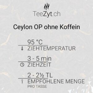 Ein Bild von Ceylon OP ohne Koffein, in der Kategorie Schwarz Tee pur Ceylon Sri Lanka Tee