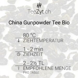 Ein Bild von China Gunpowder Tee Bio, in der Kategorie Grün Tee pur Bio Tee Gunpowder Tee Chinesischer Grüntee