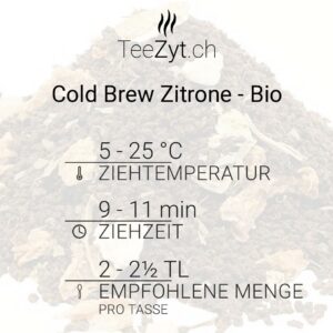 Ein Bild von Cold Brew Zitrone - Bio, in der Kategorie Schwarz Tee aromat.