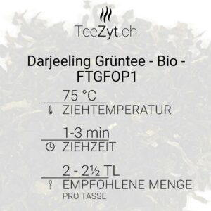Ein Bild von Darjeeling Grüntee - Bio - FTGFOP1, in der Kategorie Grün Tee pur Bio Tee Darjeeling Tea kaufen