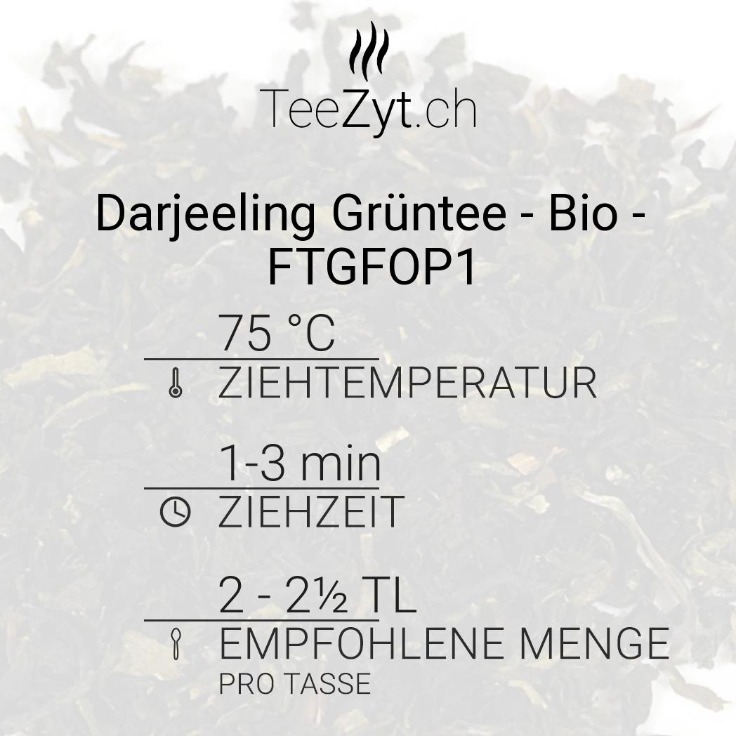 Ein Bild von Darjeeling Grüntee - Bio - FTGFOP1, in der Kategorie Grün Tee pur Bio Tee Darjeeling Tea kaufen