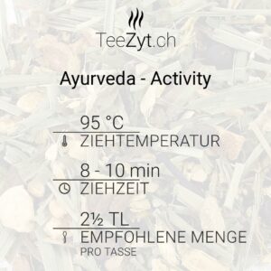 Ein Bild von Gewürztee Ayurveda - Activity, in der Kategorie Kräutertee und Gewürztee Tee Ayurveda Tee