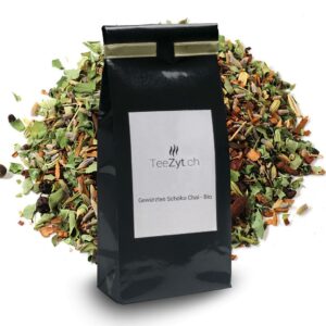 Ein Bild von Gewürztee Schoko Chai - Bio, in der Kategorie Kräutertee und Gewürztee