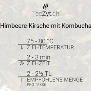 Ein Bild von Grüntee Weisser Tee Himbeere Kirsche mit Kombucha, in der Kategorie Grün Tee aromat. Grüntee Chinesischer Grüntee
