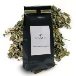 Ein Bild von Himbeerblätter geschnitten, in der Kategorie Kräutertee und Gewürztee Tee Monokräuter