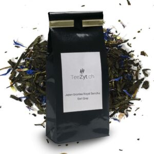 Ein Bild von Japan Grüntee Royal Sencha Earl Grey, in der Kategorie Grün Tee aromat. Japanischer Grüntee Sencha Tee Earl Grey