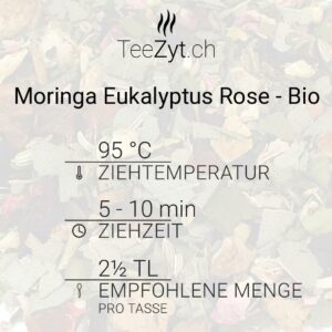 Ein Bild von Moringa Eukalyptus Rose - Bio, in der Kategorie Kräutertee und Gewürztee